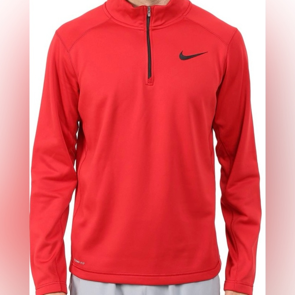 Nike Therma Fit Quarter Zip Red Fleece Pullover